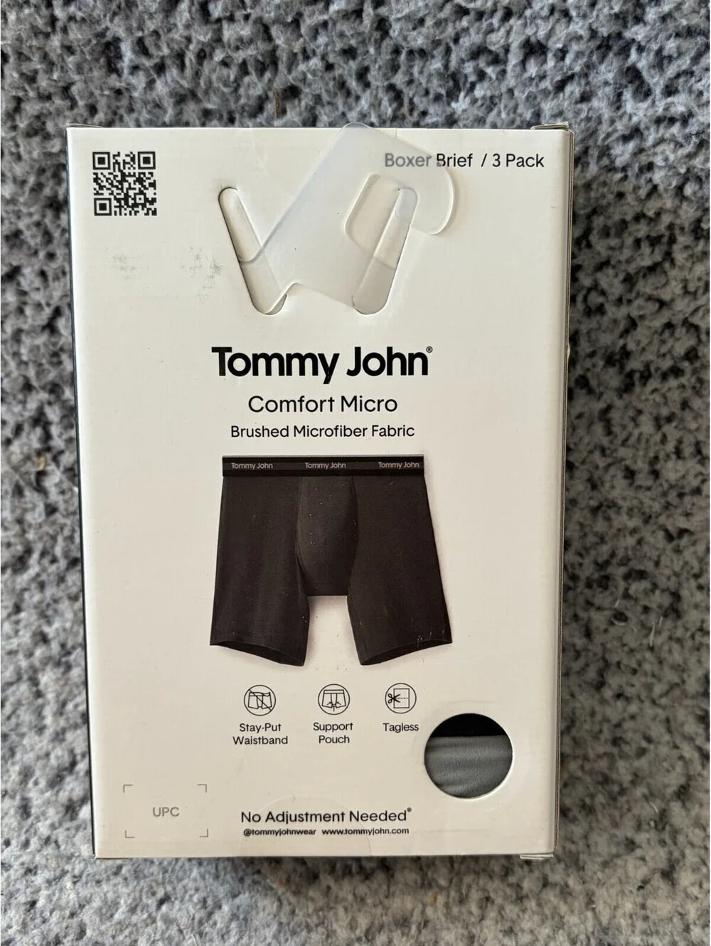 Tommy John Comfort Micro Trunks 3 Pack Black Men's L New in Box